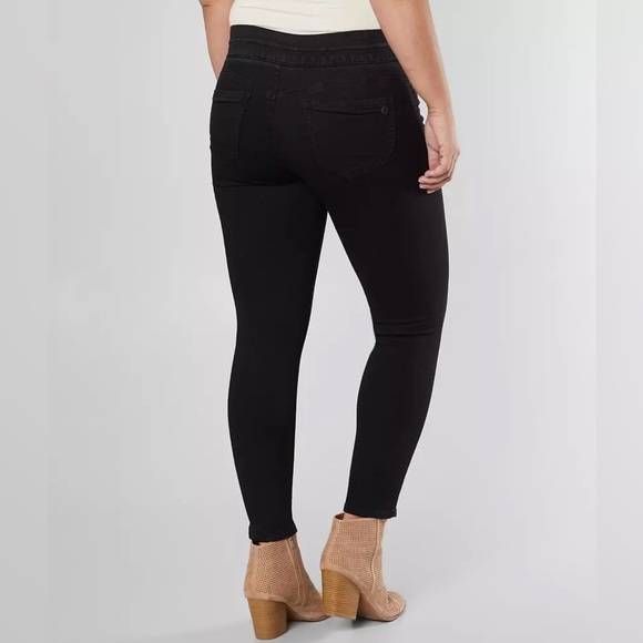 Democracy Ab Solution High Rise Ankle Skinny Pull On Black 10 - Picture 2 of 11